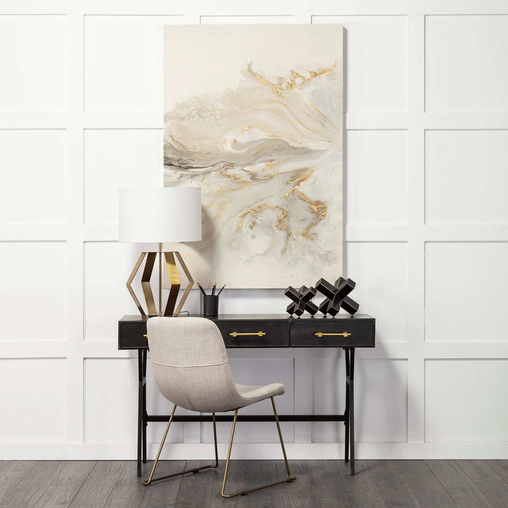 Gold Geometric Design Table Lamp - Homeroots - Flyclothing LLC