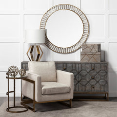 Gold Geometric Design Table Lamp - Homeroots