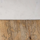 White Marble And Natural Wood Block Table Or Desk Lamp - Homeroots - Flyclothing LLC