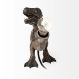 11" Brown Lamp Base LED With Clear Shade - Homeroots