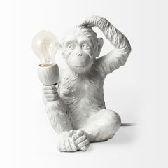 12" White Lamp Base LED - Homeroots
