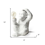 12" White Lamp Base LED - Homeroots