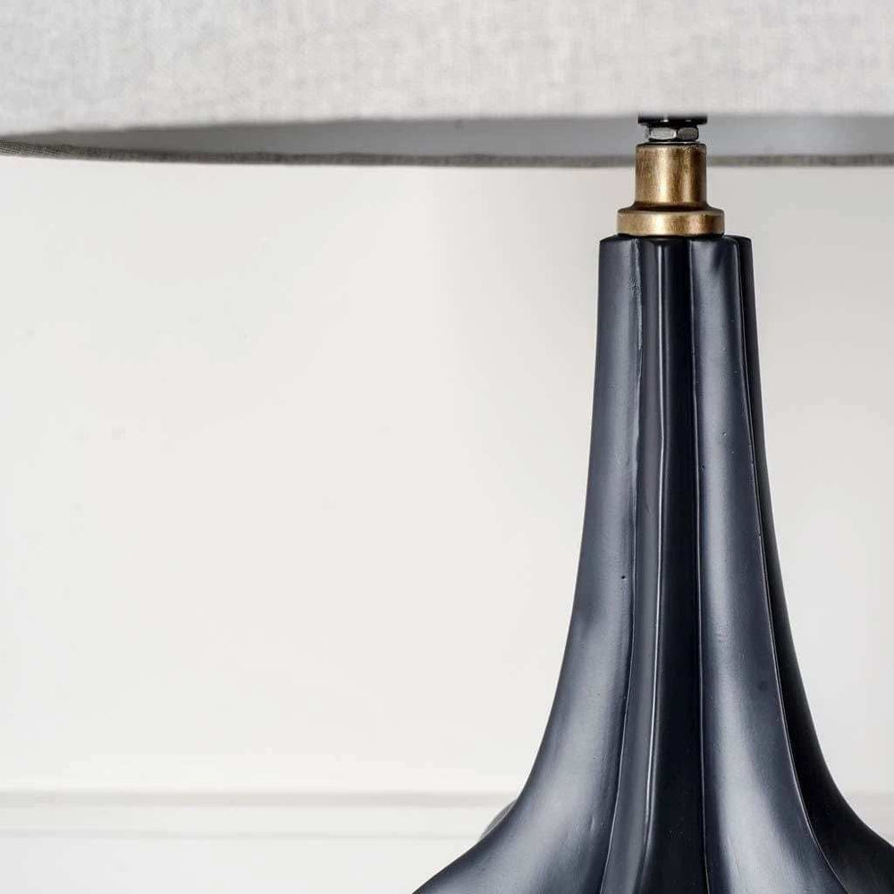 Sculptural Slate Blue Table Lamp - Homeroots - Flyclothing LLC
