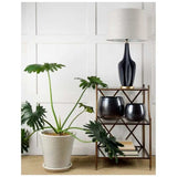 Sculptural Slate Blue Table Lamp - Homeroots - Flyclothing LLC