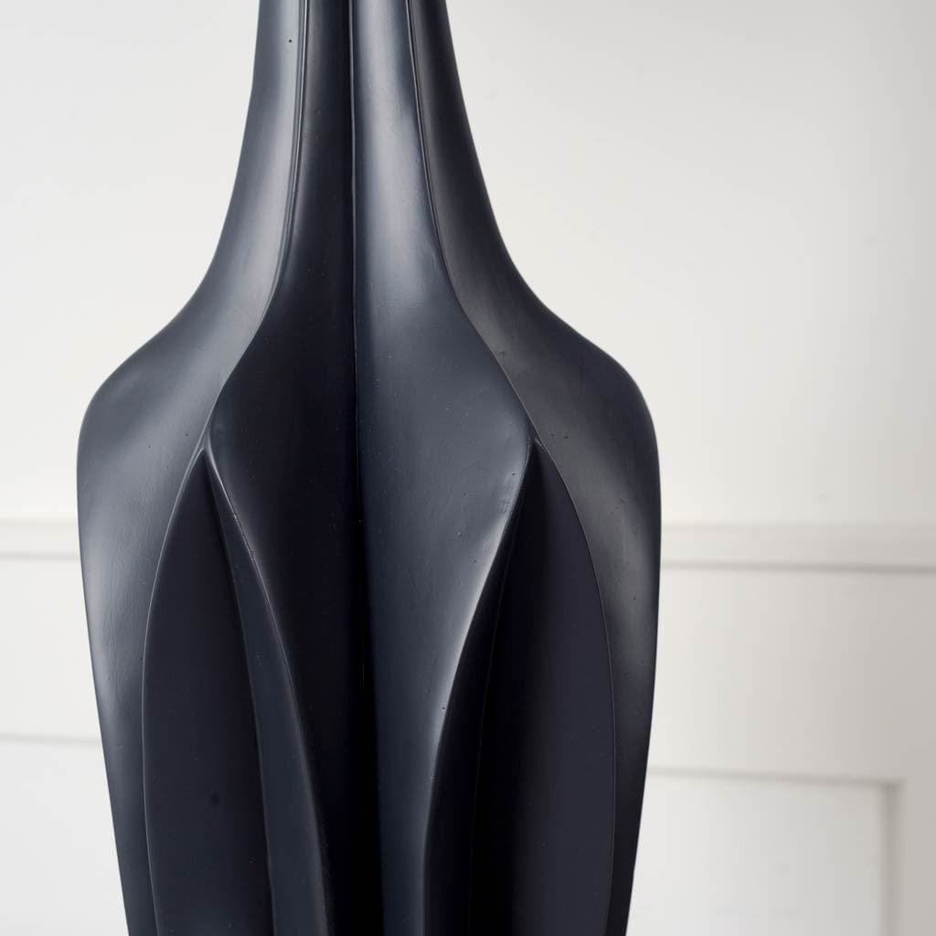 Sculptural Slate Blue Table Lamp - Homeroots