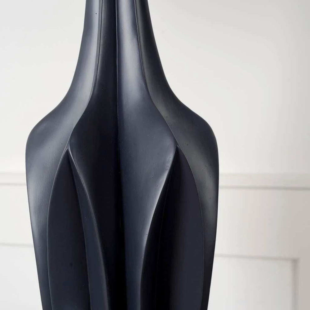 Sculptural Slate Blue Table Lamp - Homeroots - Flyclothing LLC