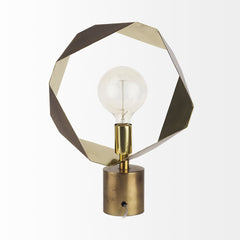 Golden Geometric Halo Table Or Desk Lamp - Homeroots