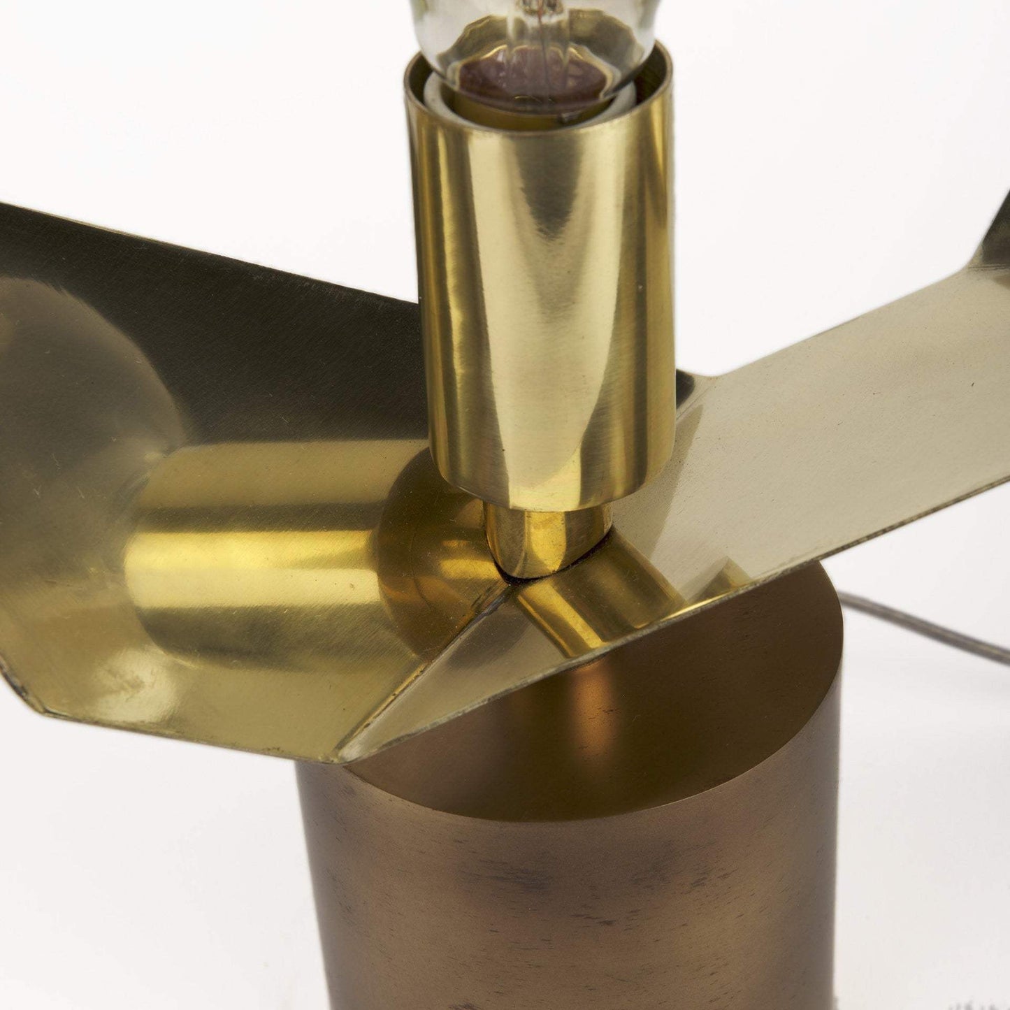 Golden Geometric Halo Table Or Desk Lamp - Homeroots - Flyclothing LLC