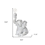 16" Gray Lamp Base LED - Homeroots