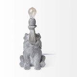 16" Gray Lamp Base LED - Homeroots - Flyclothing LLC