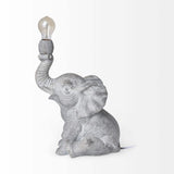 16" Gray Lamp Base LED - Homeroots - Flyclothing LLC