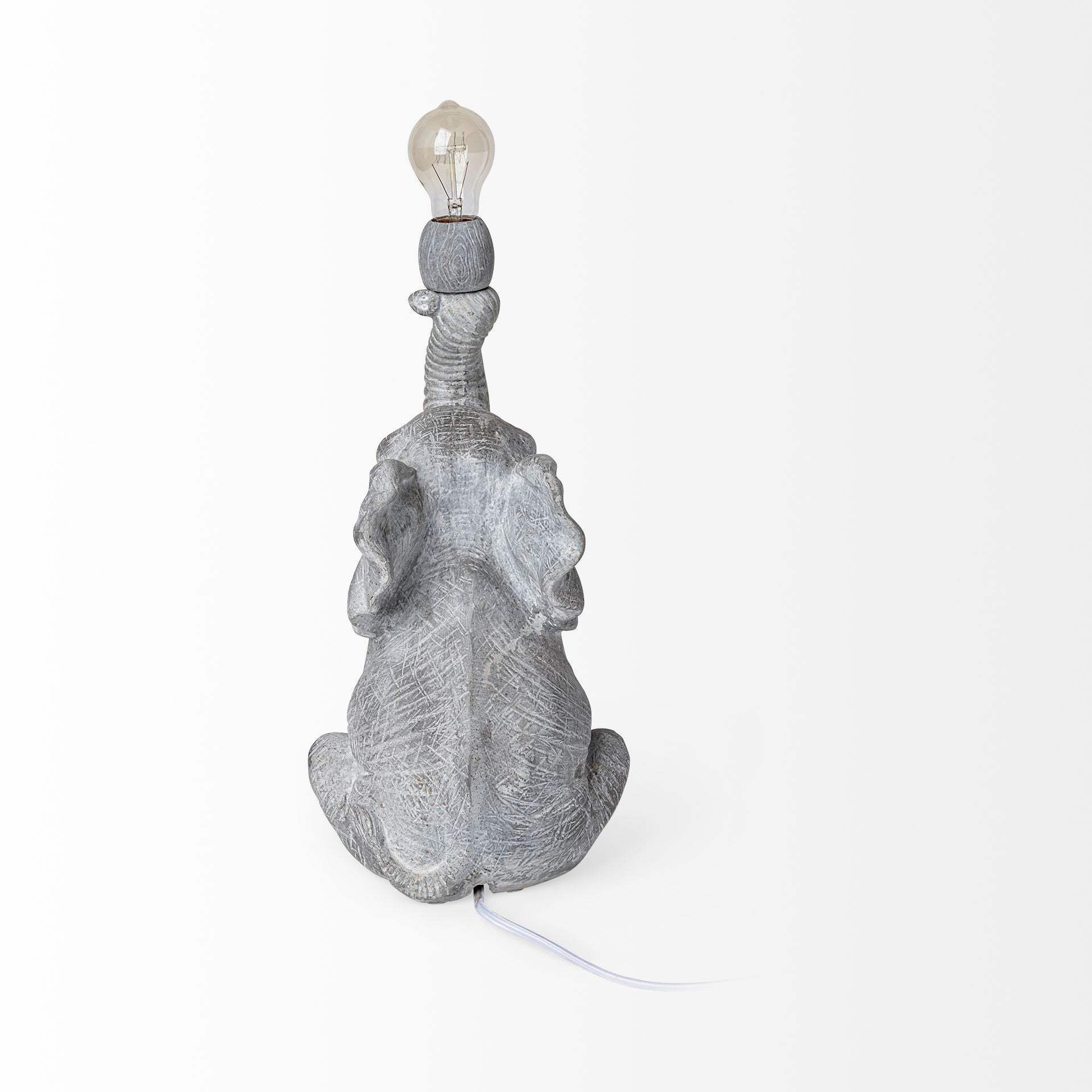 16" Gray Lamp Base LED - Homeroots - Flyclothing LLC