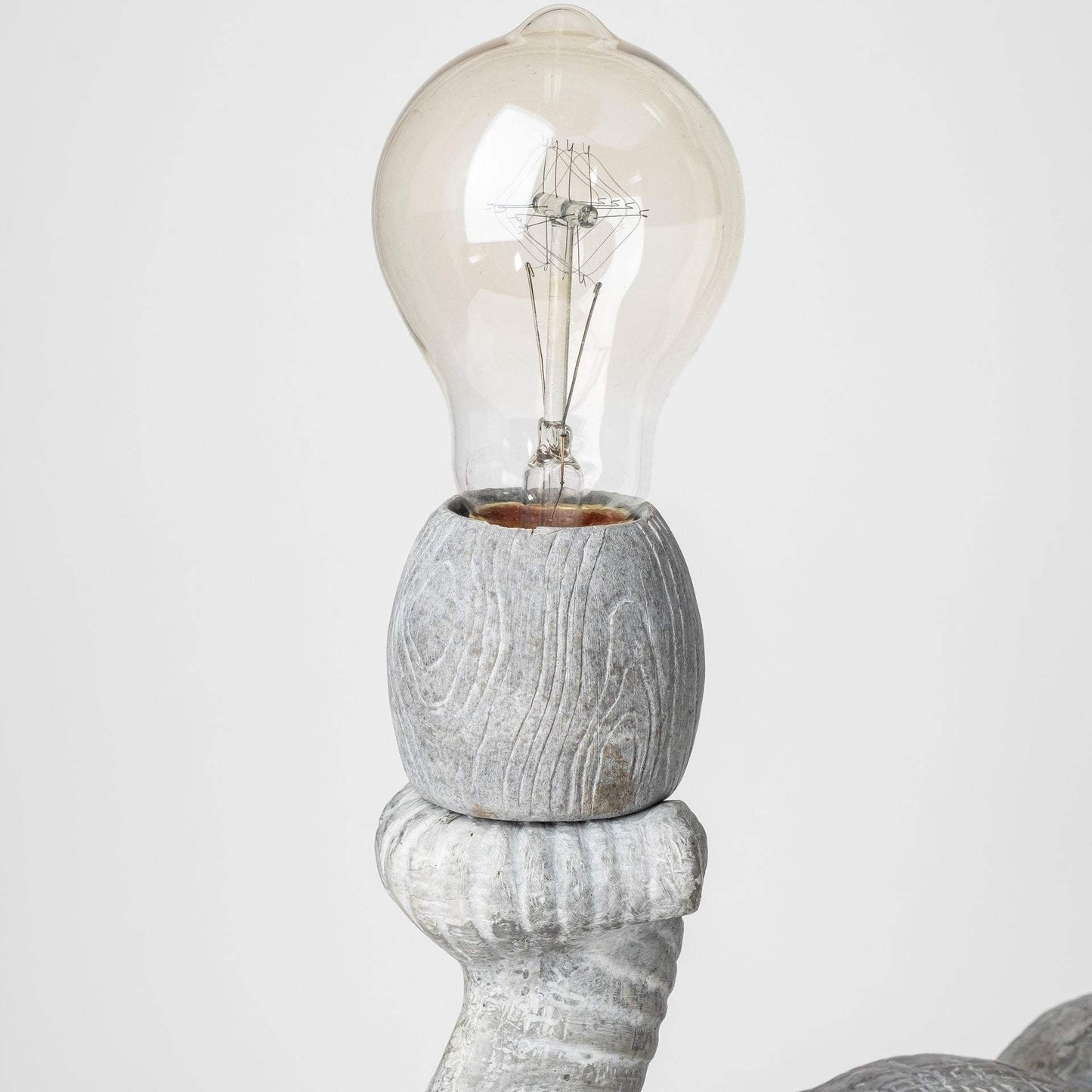 16" Gray Lamp Base LED - Homeroots - Flyclothing LLC