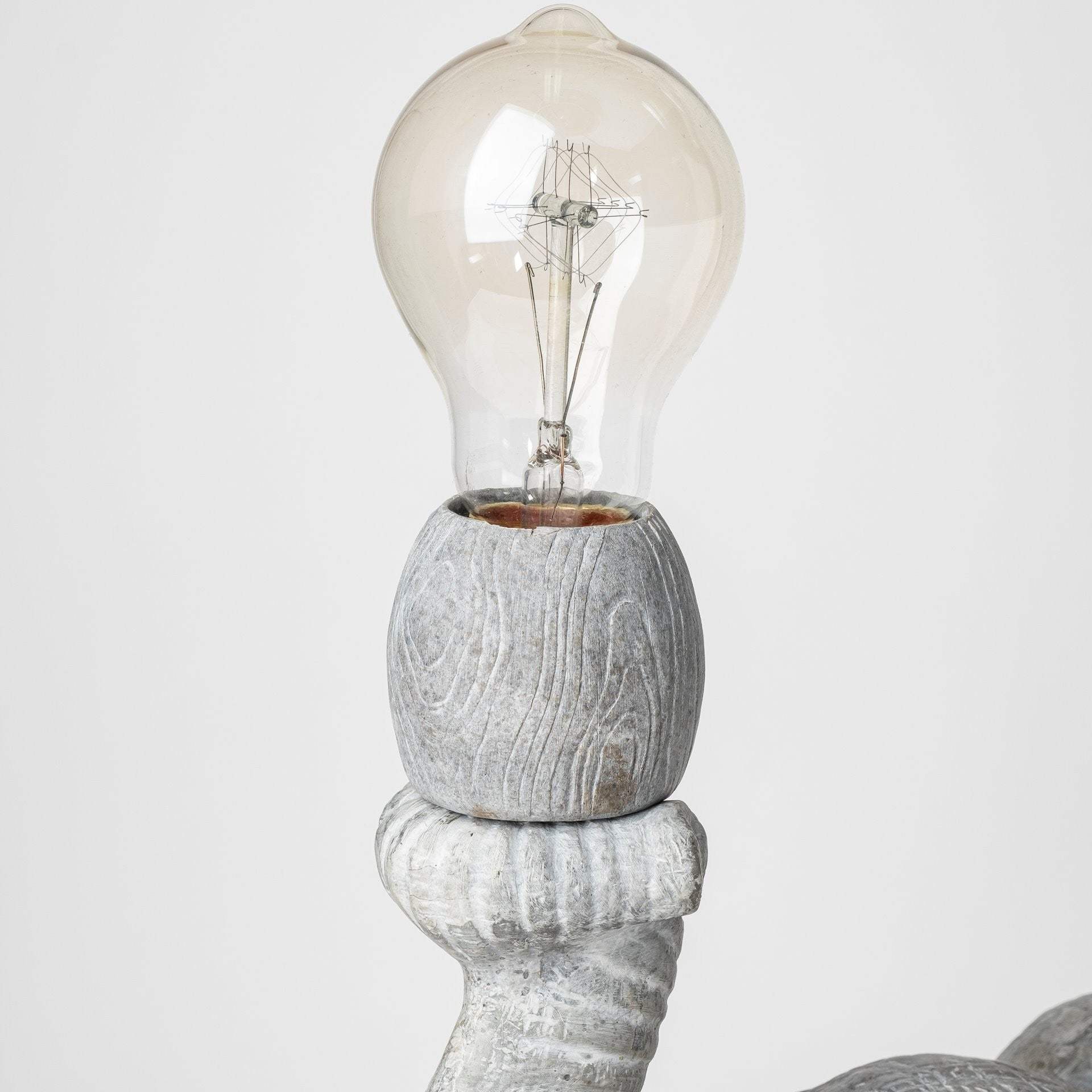 16" Gray Lamp Base LED - Homeroots - Flyclothing LLC