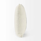 Beige And Central Blue Stripes Square Accent Pillow Cover - Homeroots