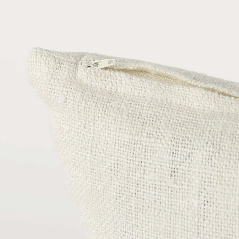 Beige And Central Blue Stripes Square Accent Pillow Cover - Homeroots - Flyclothing LLC