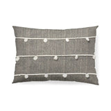 Dark Blue And Beige Lumbar Accent Pillow Cover - Homeroots