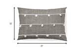 Dark Blue And Beige Lumbar Accent Pillow Cover - Homeroots - Flyclothing LLC
