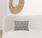 Dark Blue And Beige Lumbar Accent Pillow Cover - Homeroots