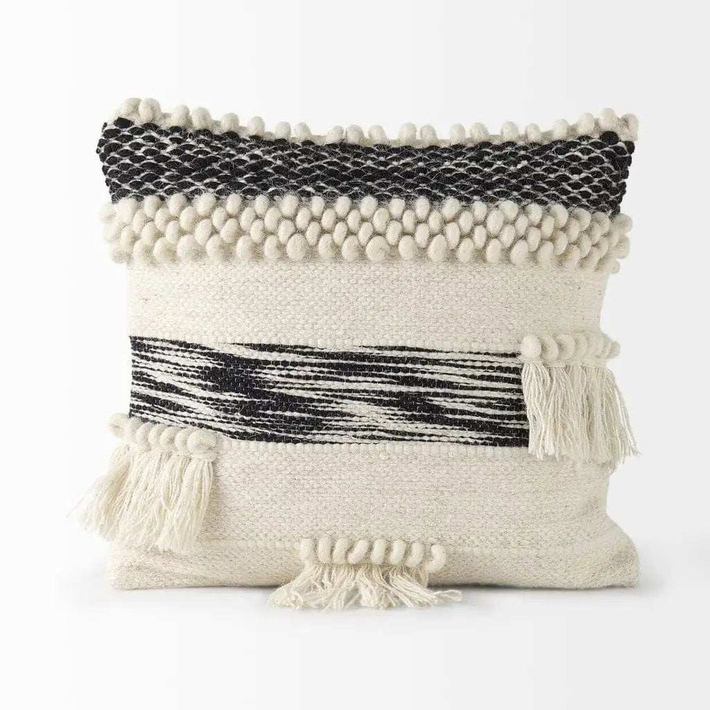 Boho Black And White Accent Pillow Cover - Homeroots - Flyclothing LLC