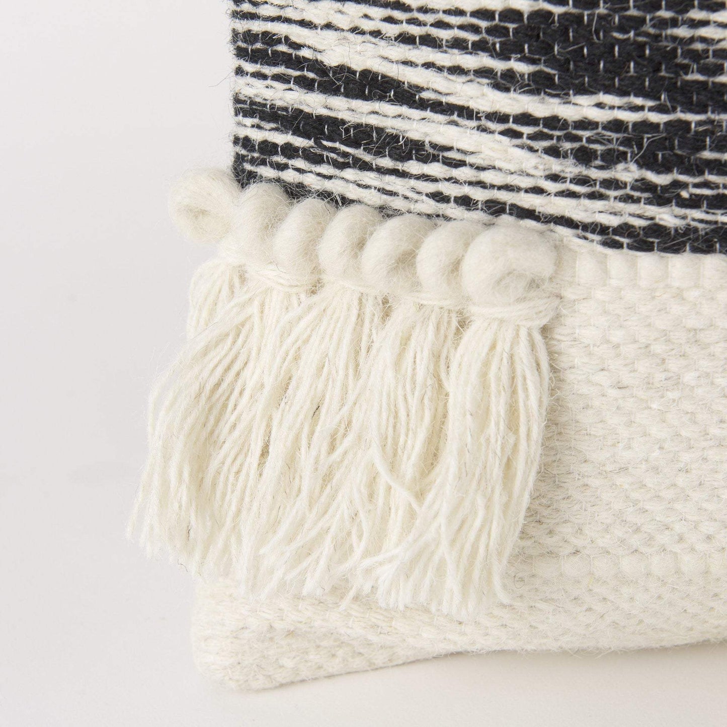 Boho Black And White Accent Pillow Cover - Homeroots - Flyclothing LLC