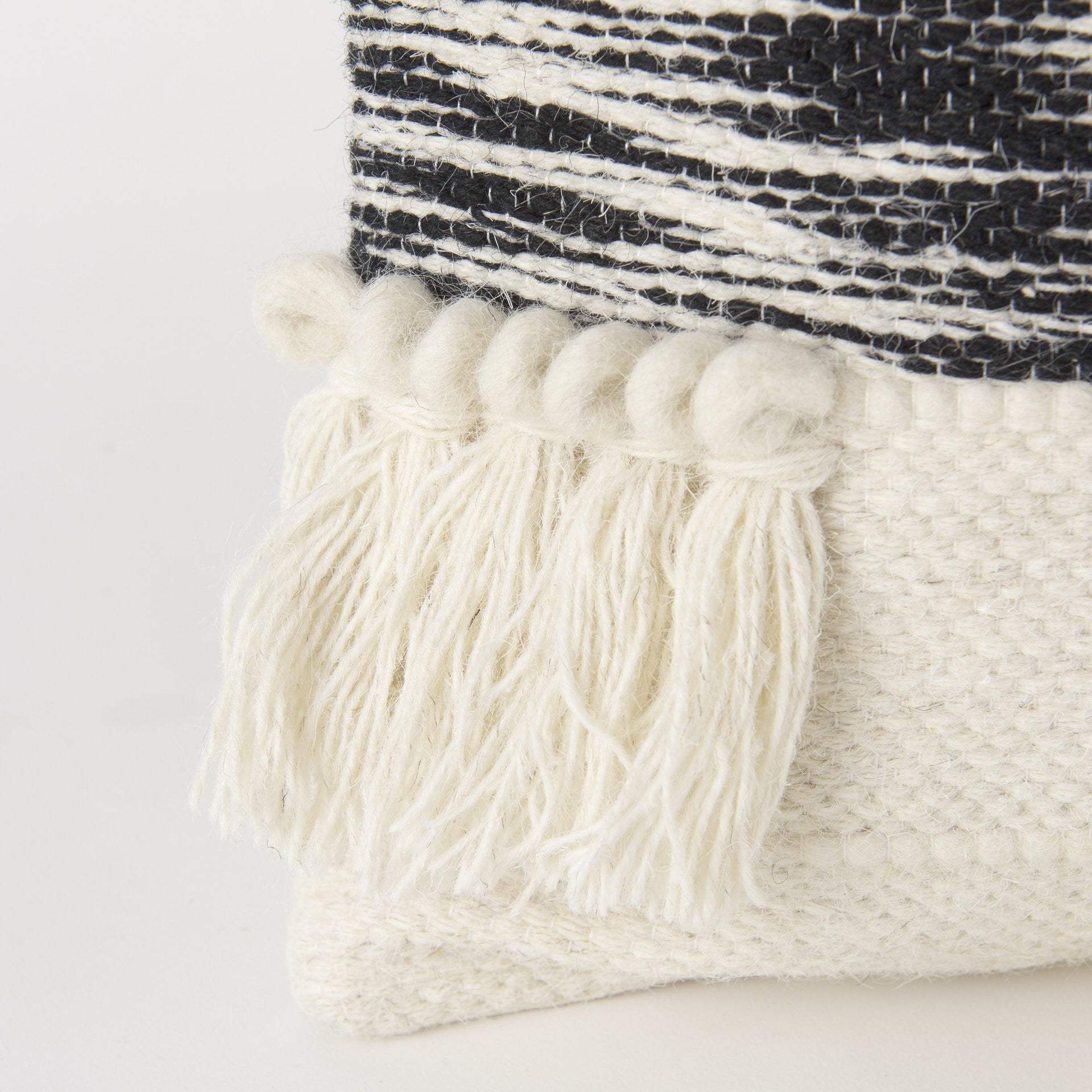 Boho Black And White Accent Pillow Cover - Homeroots - Flyclothing LLC