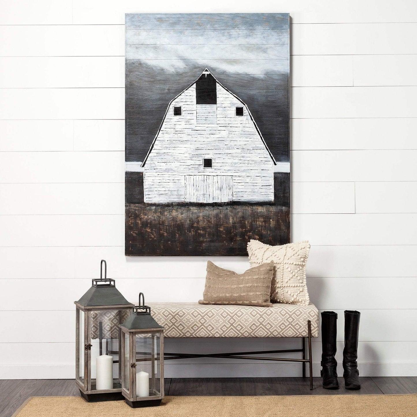 Off White Embossed Details Pillow Cover - Homeroots - Flyclothing LLC