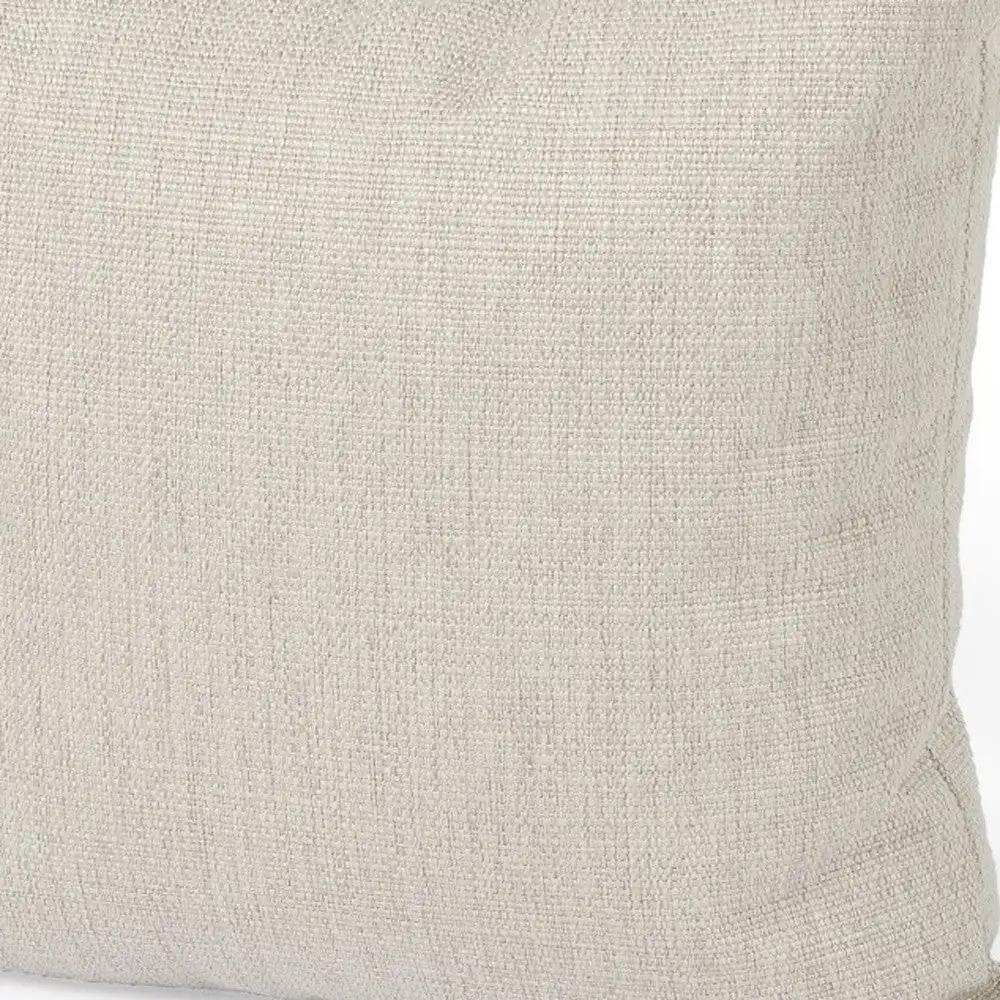 Neutral Sand Basket Weave Accent Throw Pillow - Homeroots - Flyclothing LLC