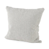 Ash Gray Basket Weave Accent Throw Pillow - Homeroots
