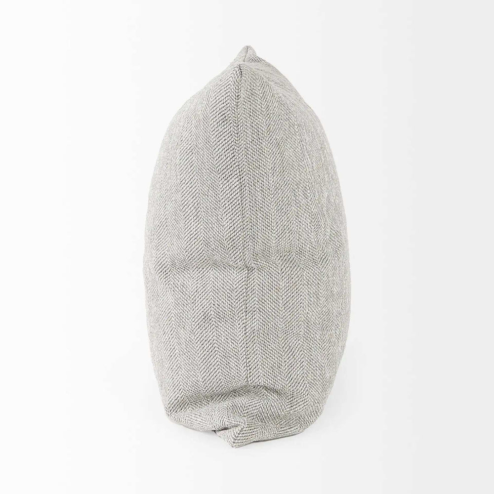 Ash Gray Basket Weave Accent Throw Pillow - Homeroots - Flyclothing LLC