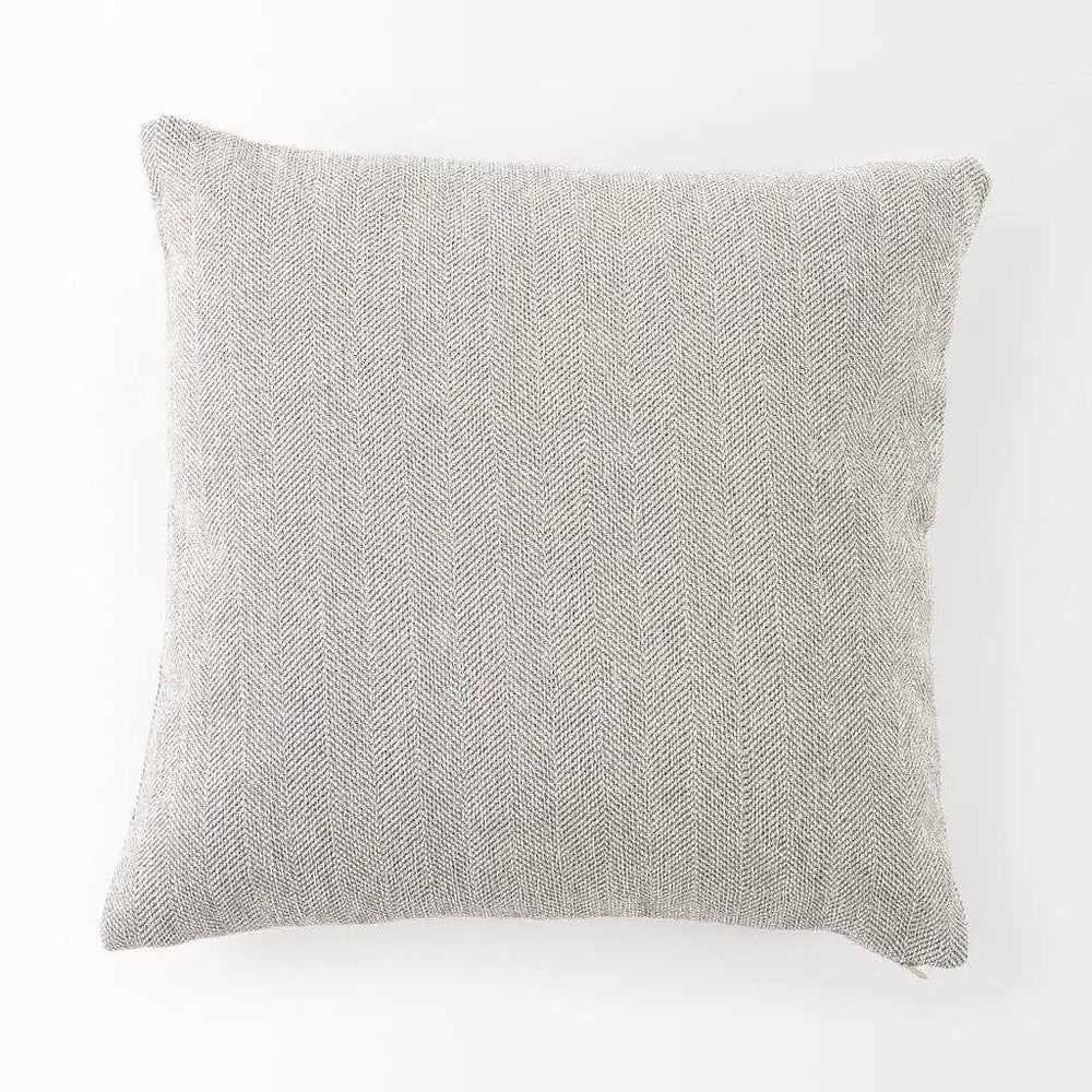 Ash Gray Basket Weave Accent Throw Pillow - Homeroots - Flyclothing LLC