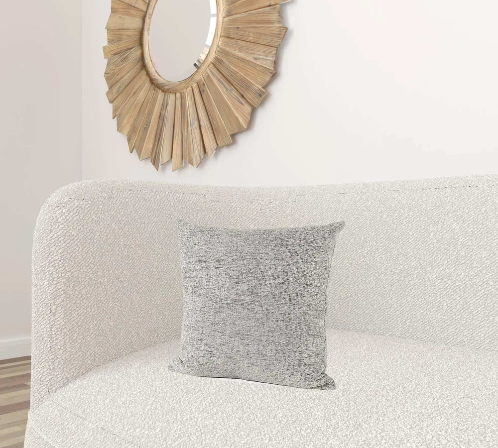 Stone Gray Basket Weave Accentthrow Pillow - Homeroots - Flyclothing LLC