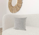 Stone Gray Basket Weave Accentthrow Pillow - Homeroots