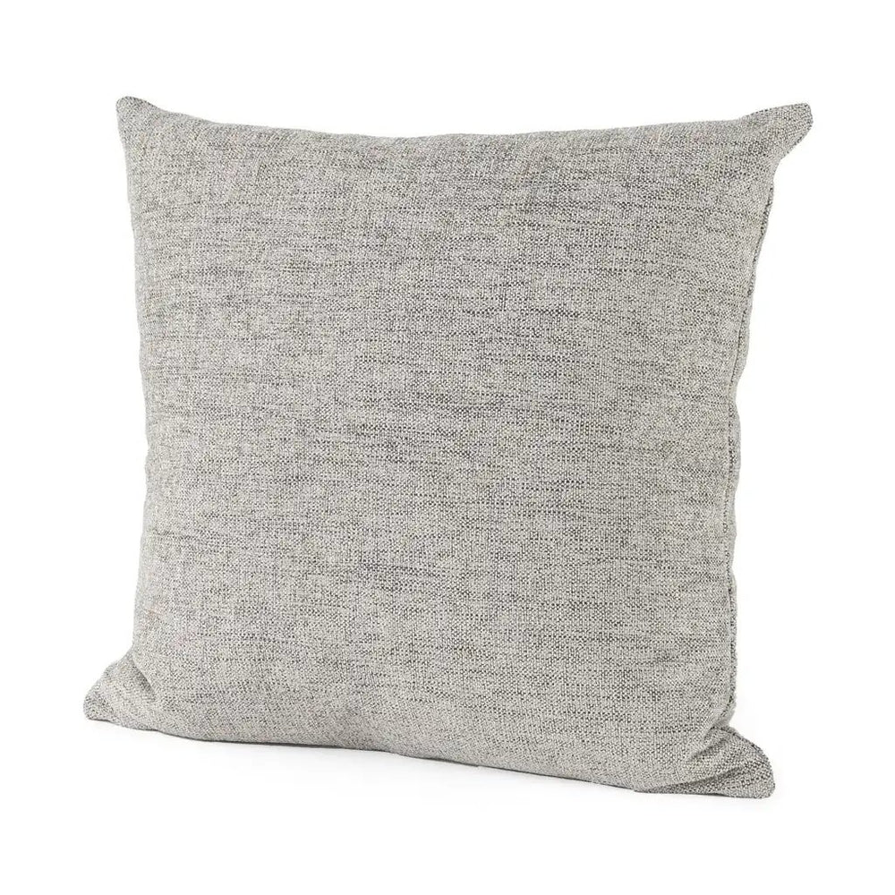 Stone Gray Basket Weave Accentthrow Pillow - Homeroots