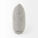 Stone Gray Basket Weave Accentthrow Pillow - Homeroots