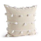 Clouds On Cream Canvas Square Pillow Cover - Homeroots - Flyclothing LLC