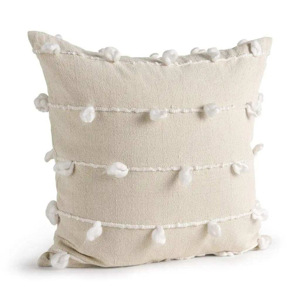 Clouds On Cream Canvas Square Pillow Cover - Homeroots - Flyclothing LLC