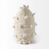 Clouds On Cream Canvas Square Pillow Cover - Homeroots - Flyclothing LLC
