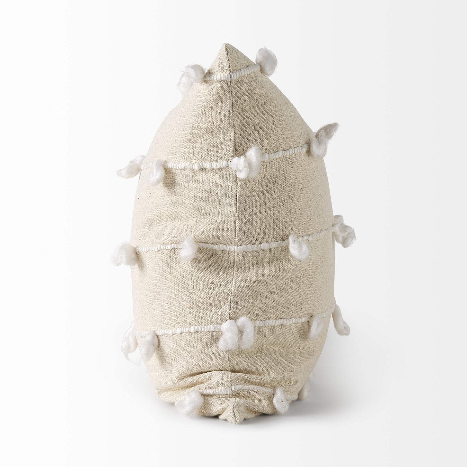 Clouds On Cream Canvas Square Pillow Cover - Homeroots - Flyclothing LLC