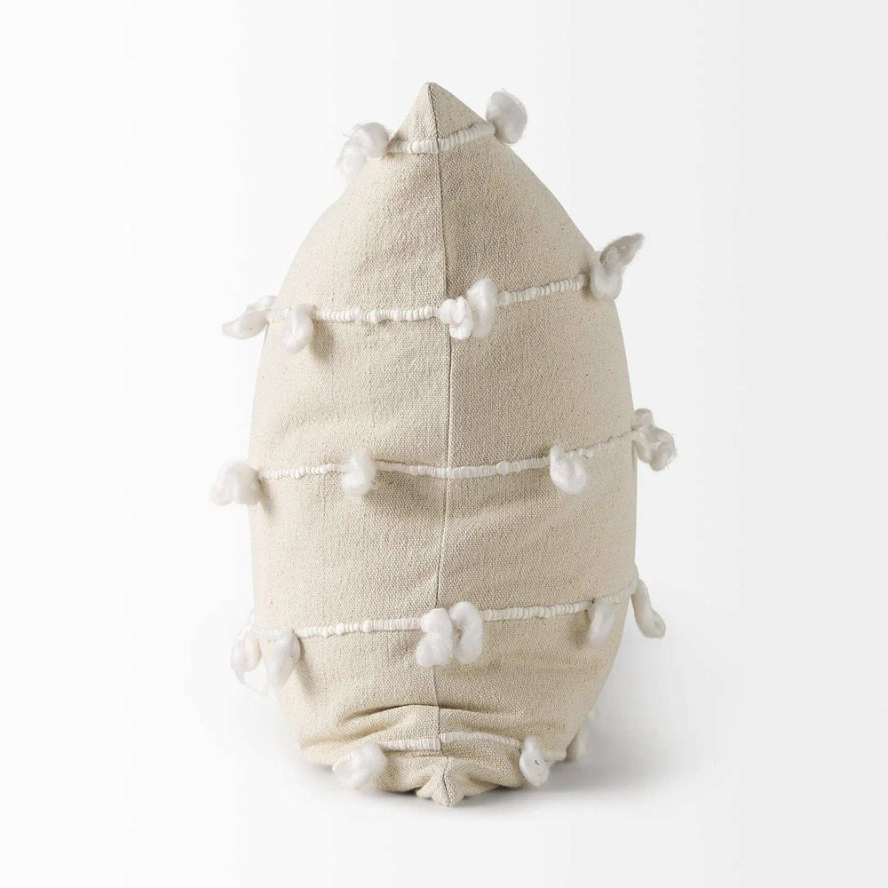 Clouds On Cream Canvas Square Pillow Cover - Homeroots - Flyclothing LLC