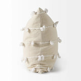 Clouds On Cream Canvas Square Pillow Cover - Homeroots