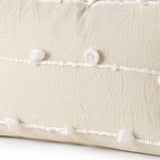 Clouds On Cream Canvas Lumbar Pillow Cover - Homeroots - Flyclothing LLC