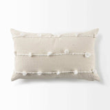 Clouds On Cream Canvas Lumbar Pillow Cover - Homeroots - Flyclothing LLC