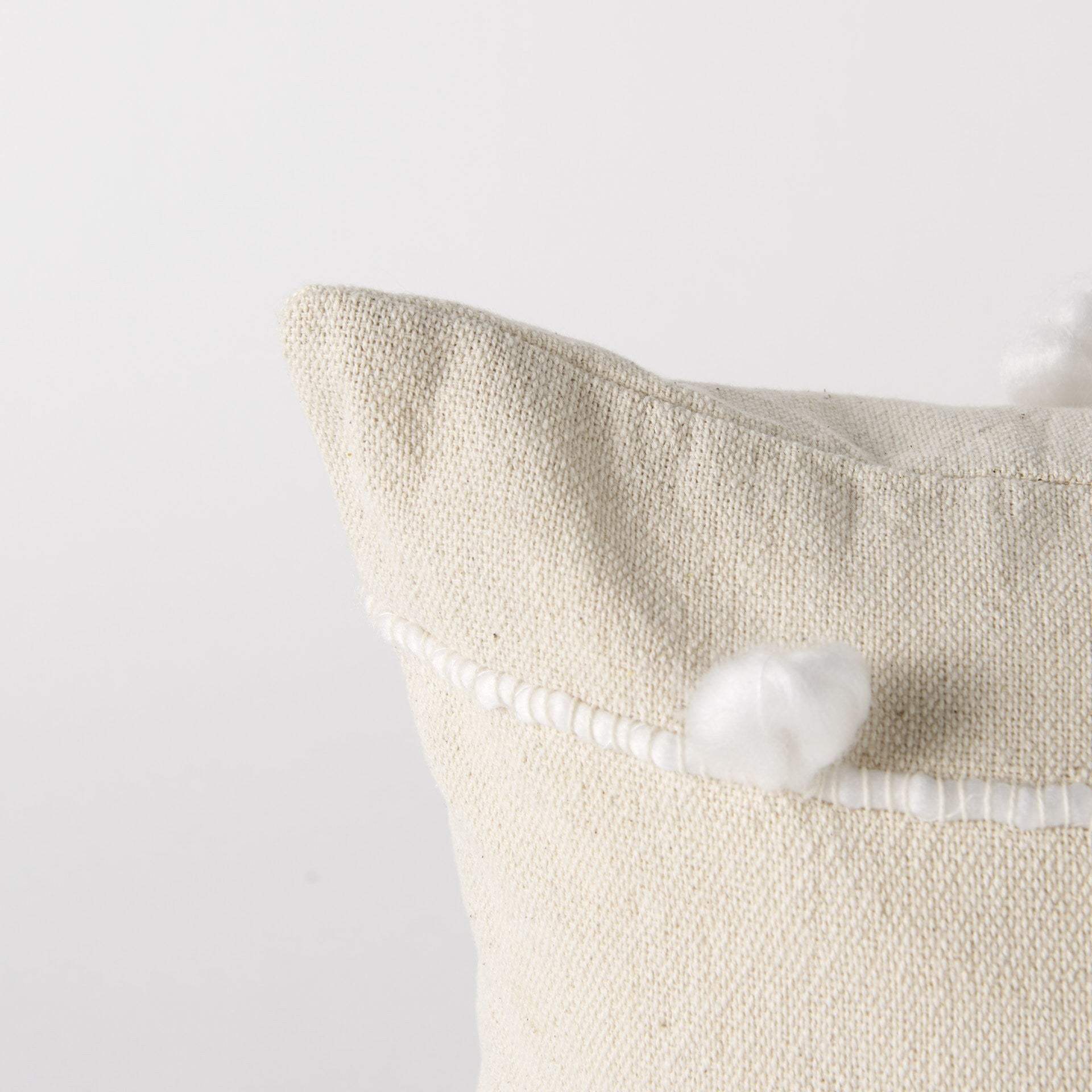 Clouds On Cream Canvas Lumbar Pillow Cover - Homeroots - Flyclothing LLC
