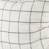 White And Black Grid Square Accent Pillow Cover - Homeroots - Flyclothing LLC