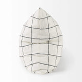White And Black Grid Square Accent Pillow Cover - Homeroots - Flyclothing LLC