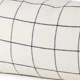 White And Black Grid Lumbar Accent Pillow Cover - Homeroots - Flyclothing LLC