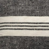 Black And White Striped Lumbar Accent Pillow Cover - Homeroots
