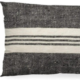 Black And White Striped Lumbar Accent Pillow Cover - Homeroots