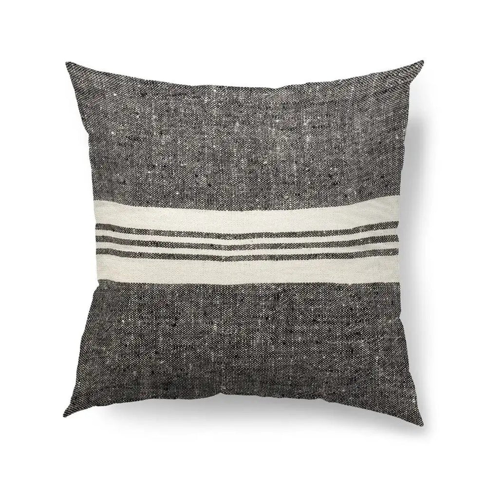 Black And White Stonewash Throw Pillow Cover - Homeroots